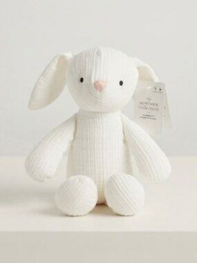 NWT CRATE & BARREL KIDS Supersoft Snuggle Cotton Gauze Bunny WHITE